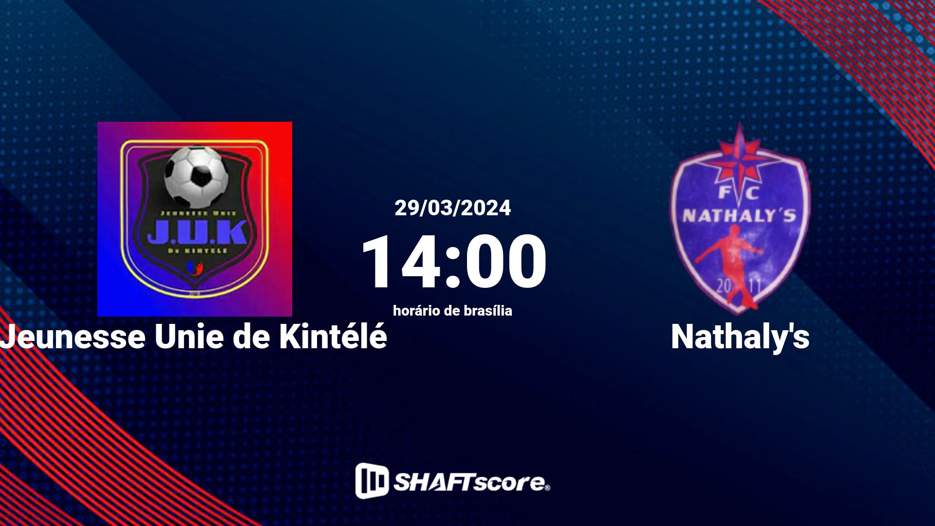 Estatísticas do jogo Jeunesse Unie de Kintélé vs Nathaly's 29.03 14:00
