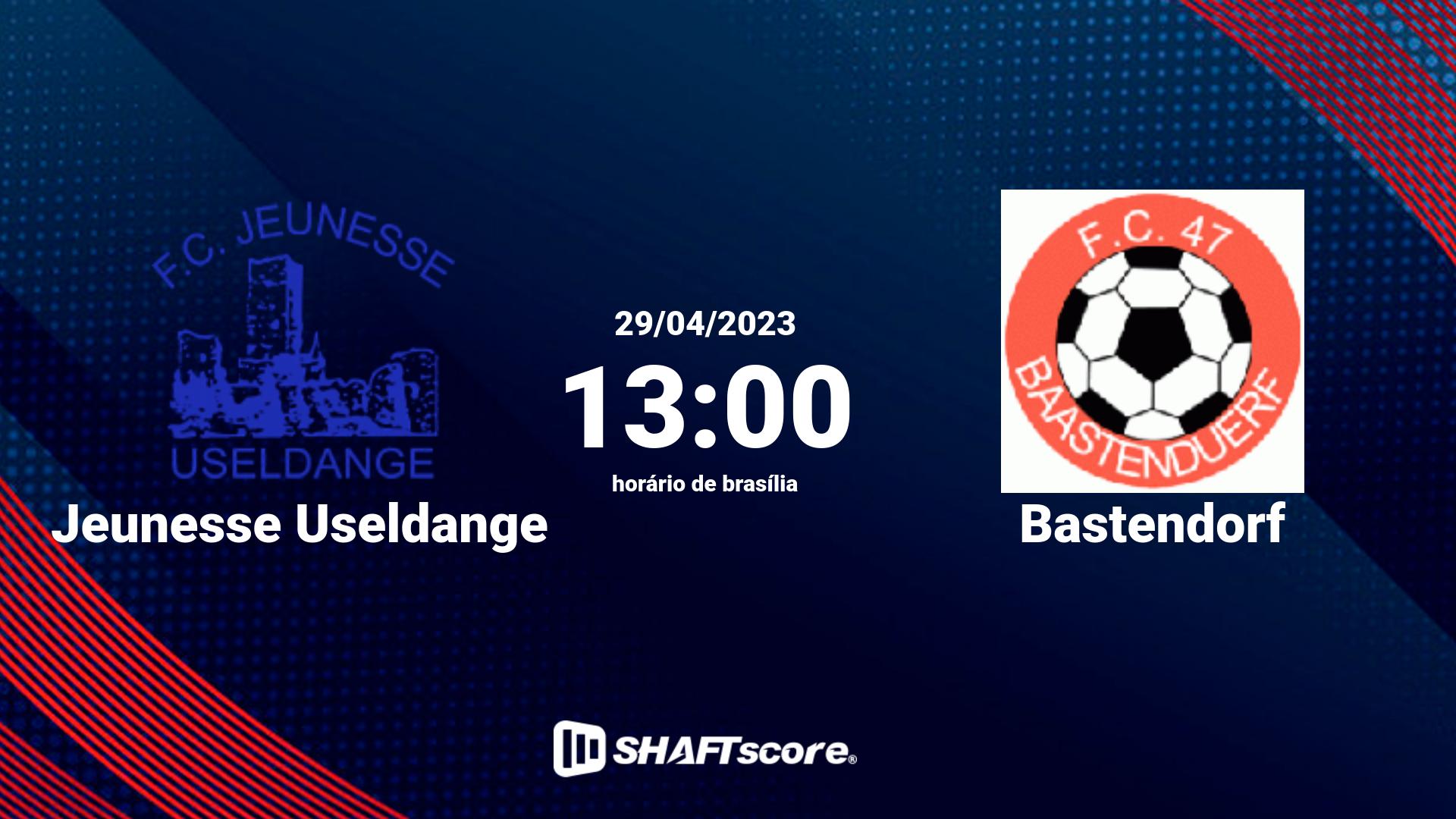 Estatísticas do jogo Jeunesse Useldange vs Bastendorf 29.04 13:00