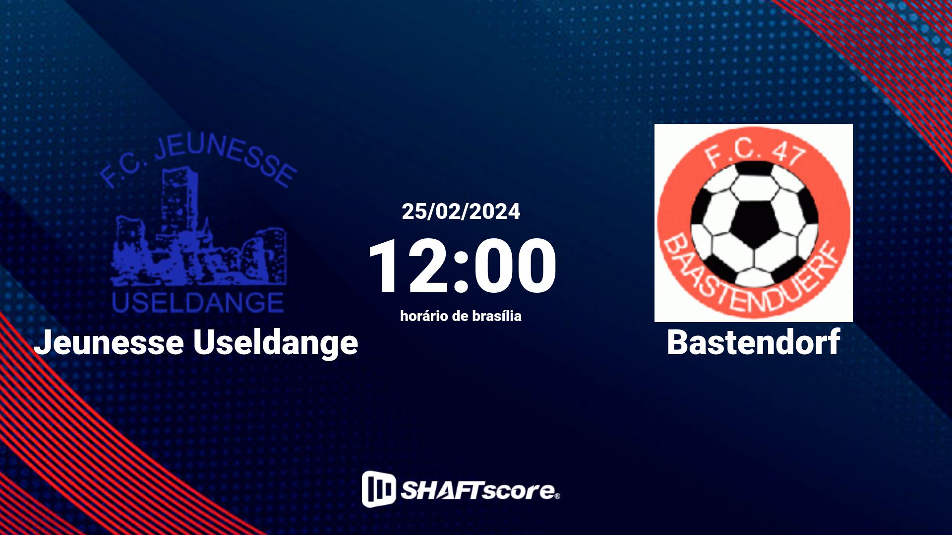 Estatísticas do jogo Jeunesse Useldange vs Bastendorf 25.02 12:00