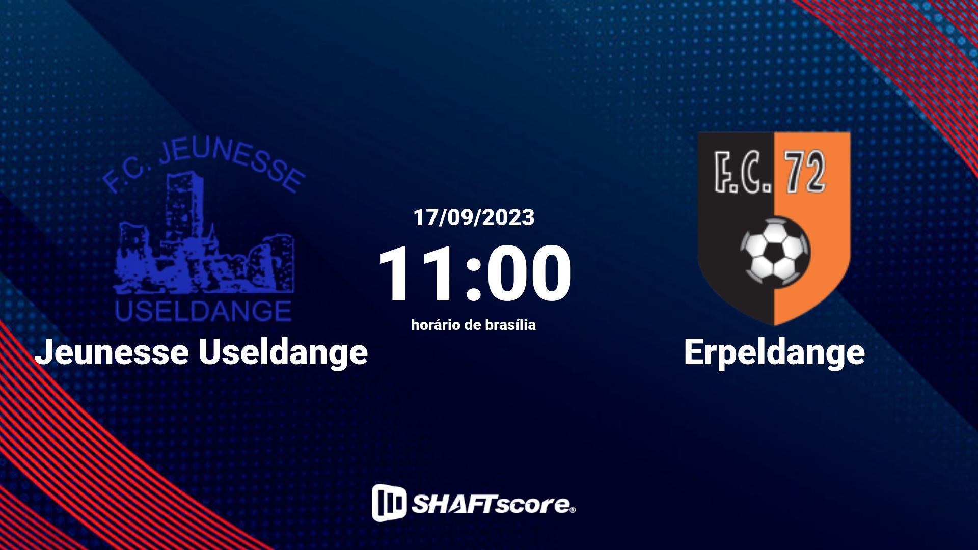 Estatísticas do jogo Jeunesse Useldange vs Erpeldange 17.09 11:00