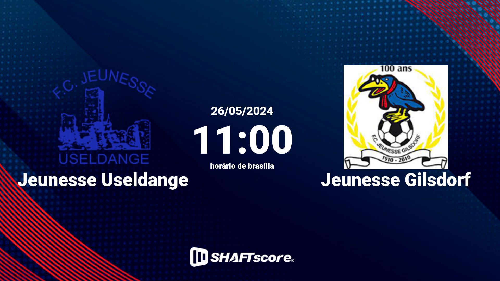 Estatísticas do jogo Jeunesse Useldange vs Jeunesse Gilsdorf 26.05 11:00