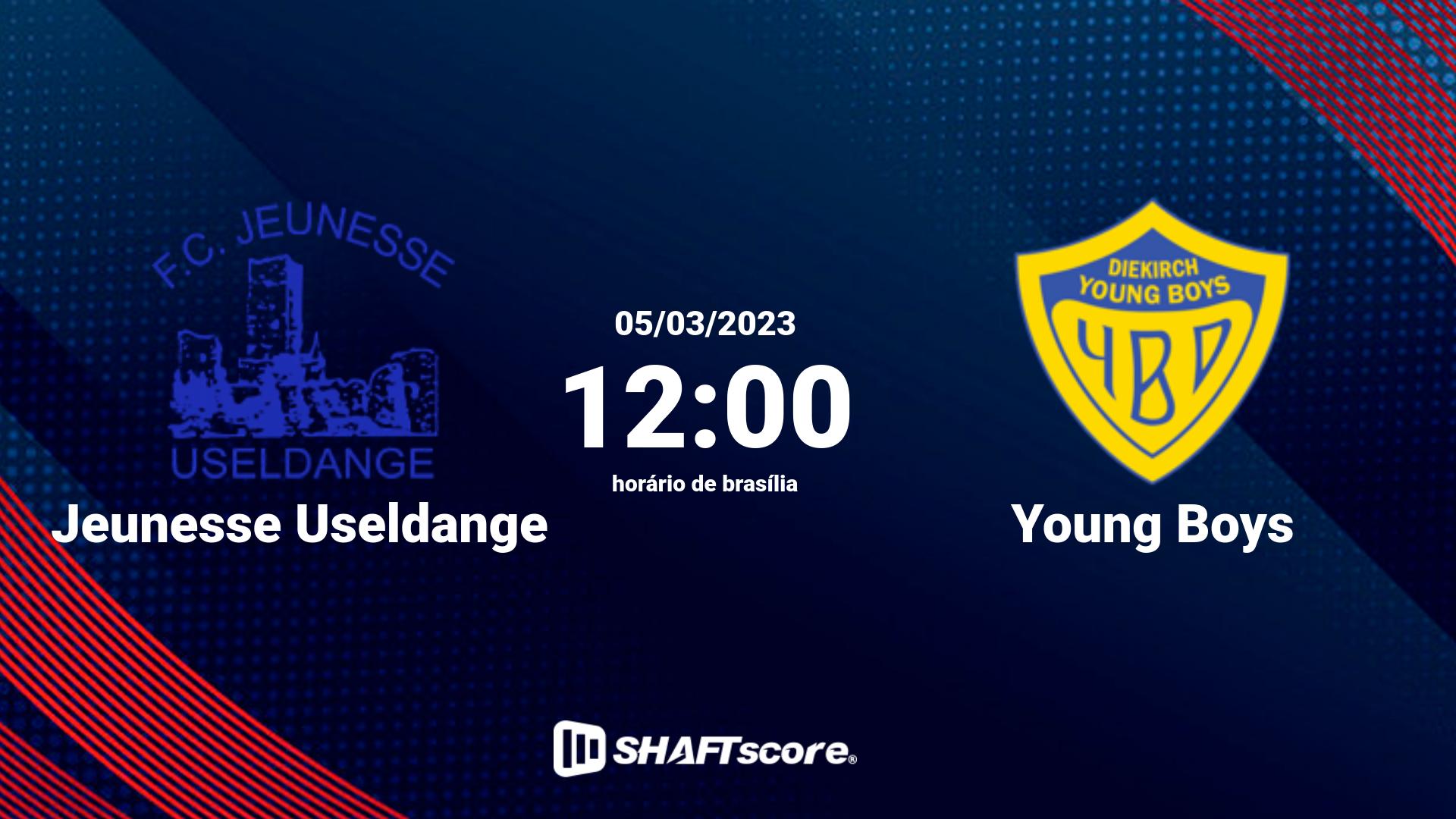 Estatísticas do jogo Jeunesse Useldange vs Young Boys 05.03 12:00