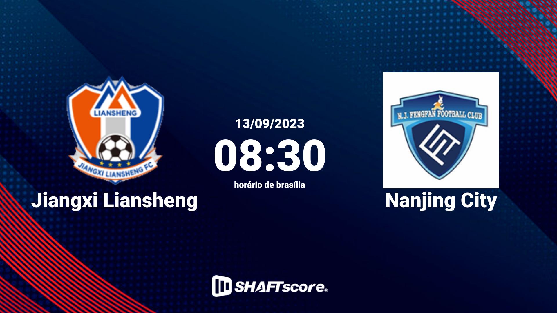 Estatísticas do jogo Jiangxi Liansheng vs Nanjing City 13.09 08:30