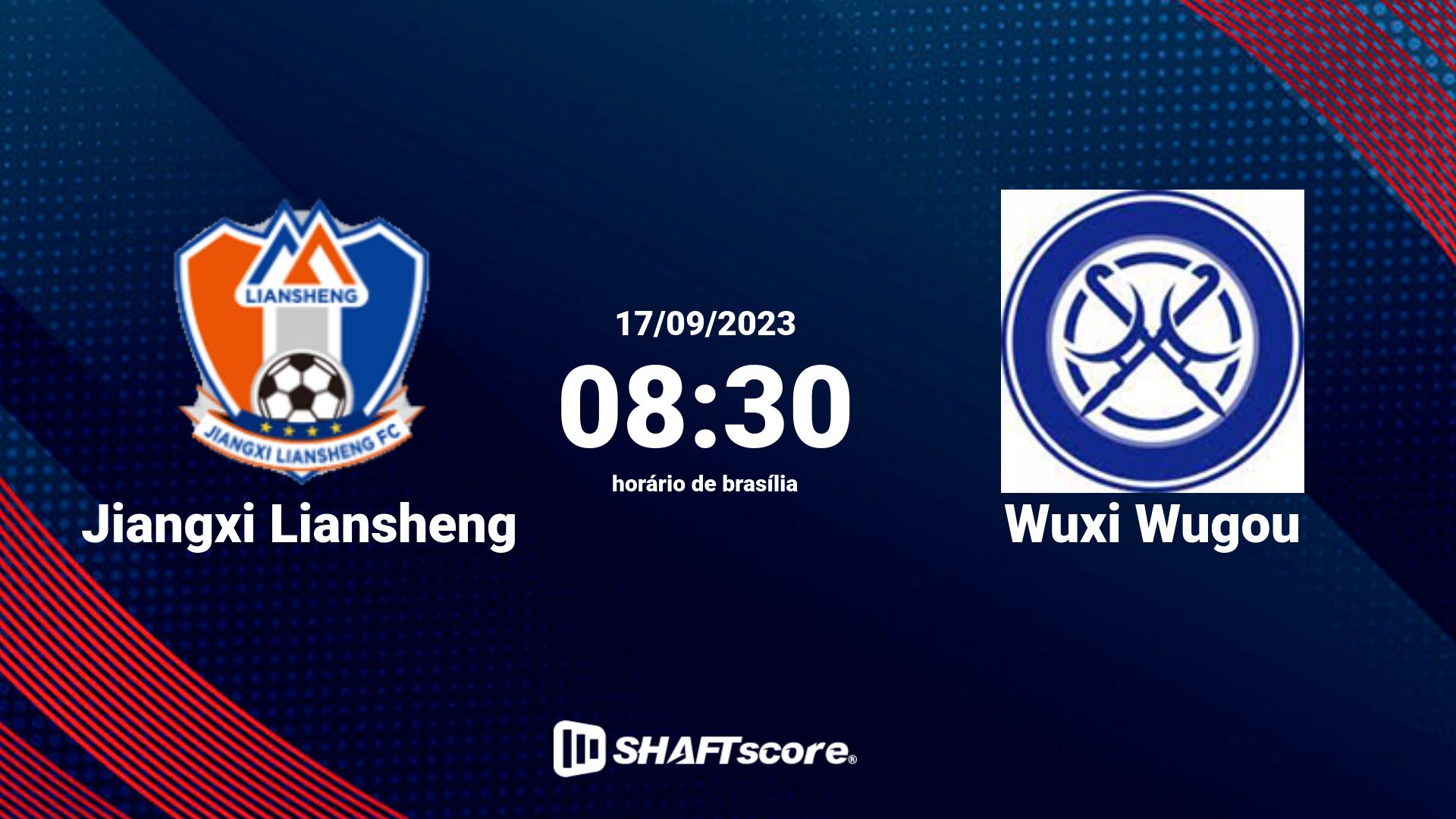 Estatísticas do jogo Jiangxi Liansheng vs Wuxi Wugou 17.09 08:30