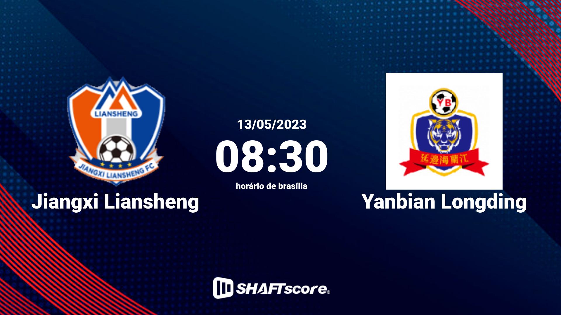 Estatísticas do jogo Jiangxi Liansheng vs Yanbian Longding 13.05 08:30