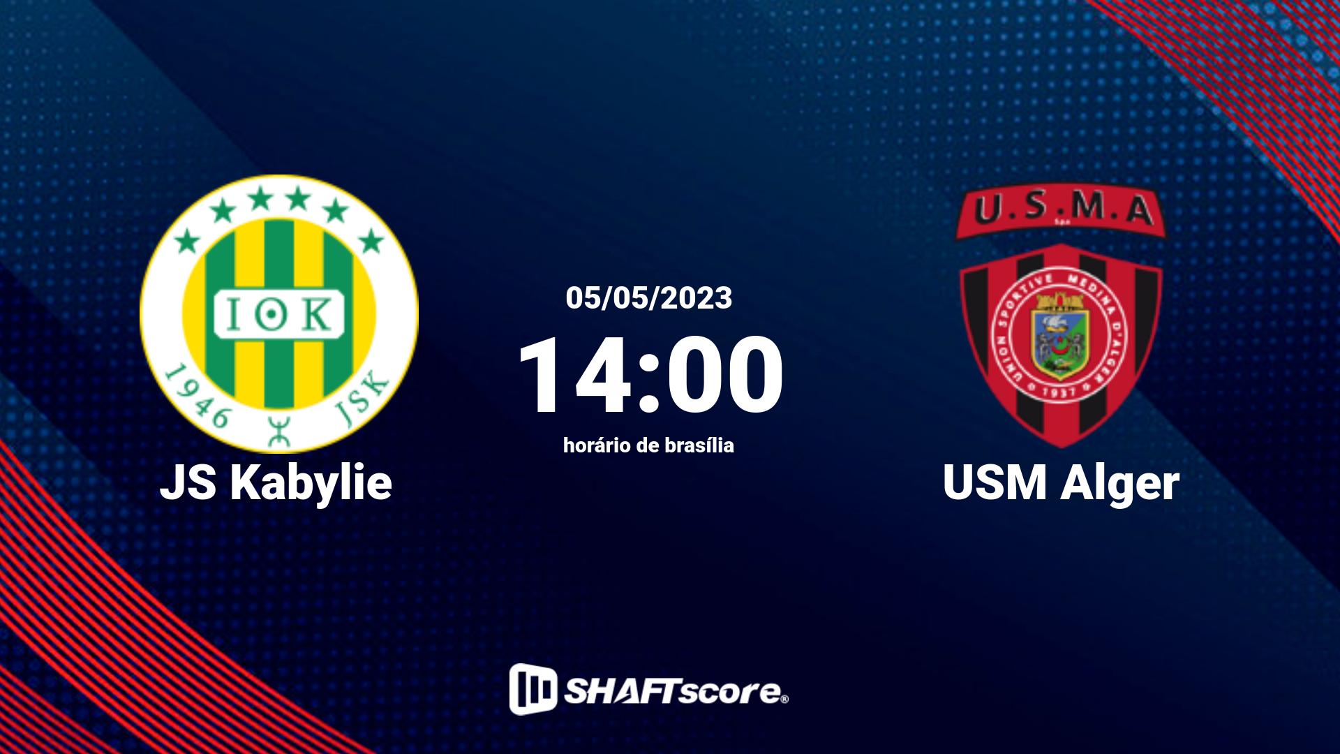 Estatísticas do jogo JS Kabylie vs USM Alger 05.05 14:00