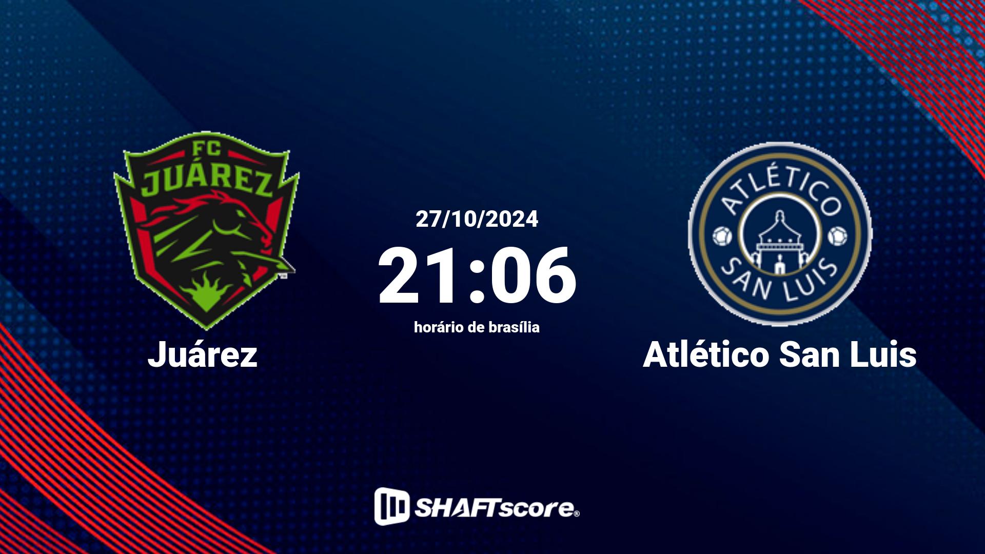 Estatísticas do jogo Juárez vs Atlético San Luis 27.10 21:06