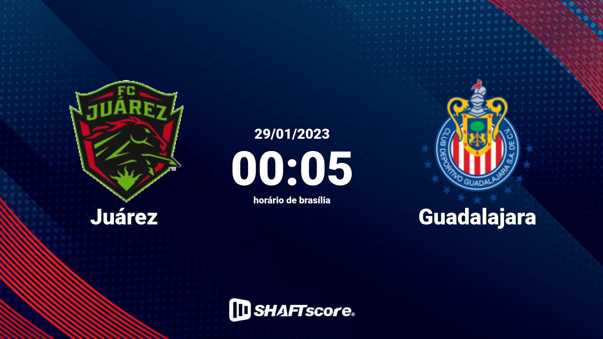 Estatísticas do jogo Juárez vs Guadalajara 29.01 00:05