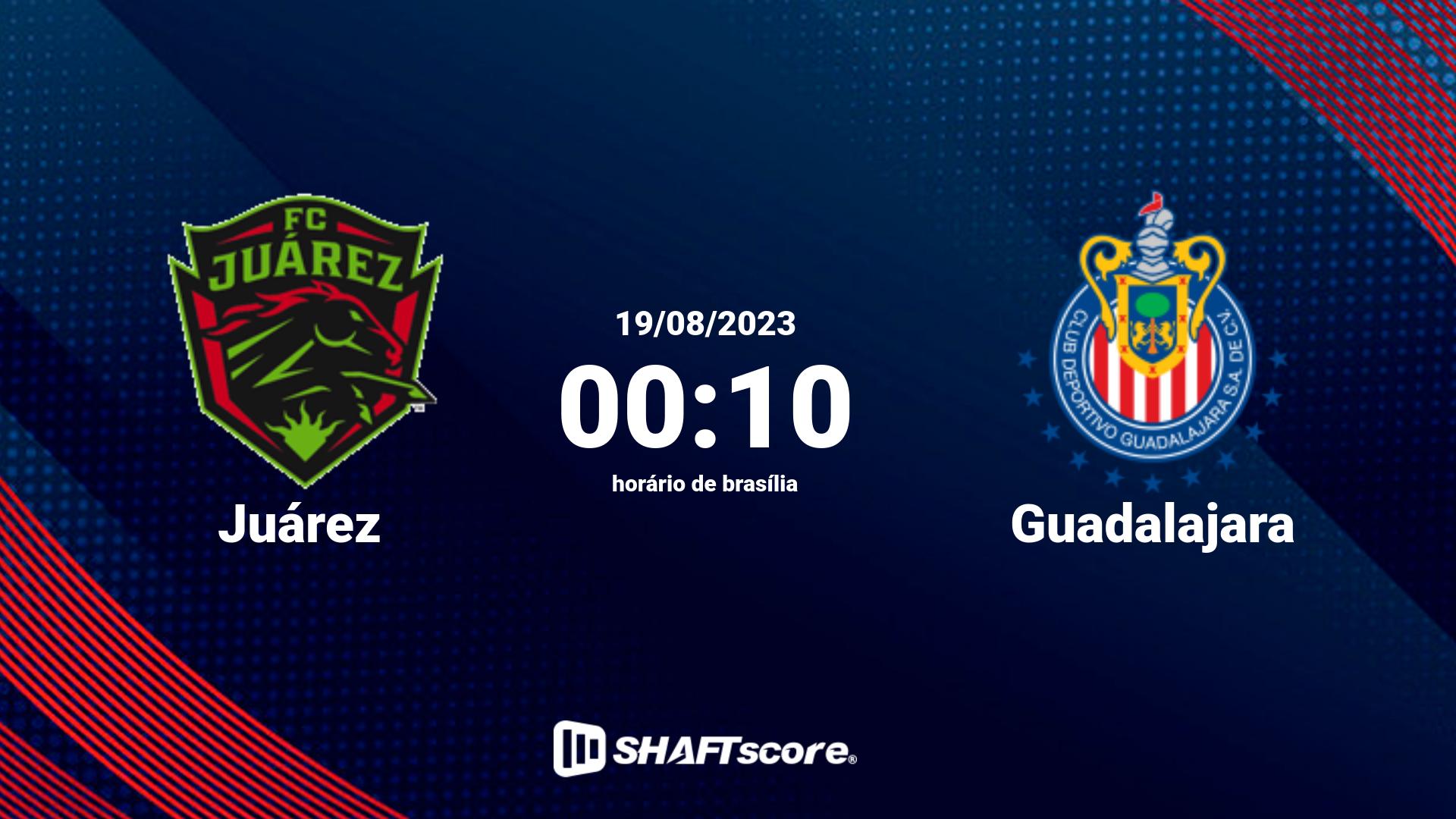 Estatísticas do jogo Juárez vs Guadalajara 19.08 00:10
