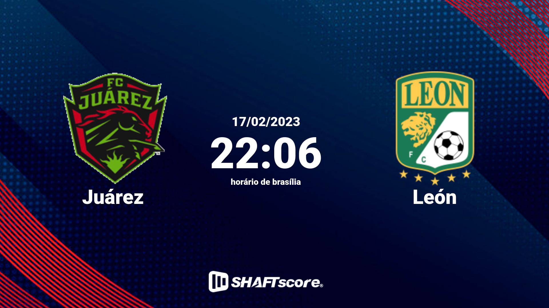 Estatísticas do jogo Juárez vs León 17.02 22:06