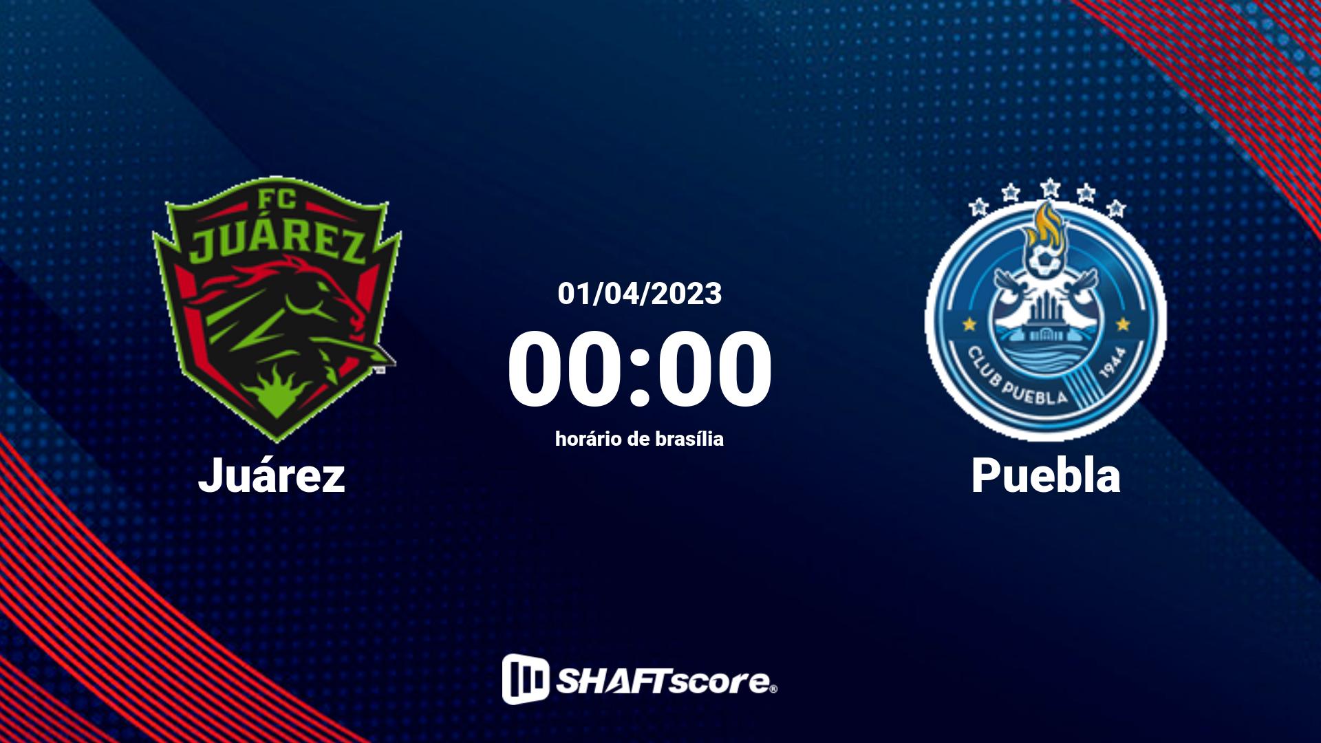 Estatísticas do jogo Juárez vs Puebla 01.04 00:00