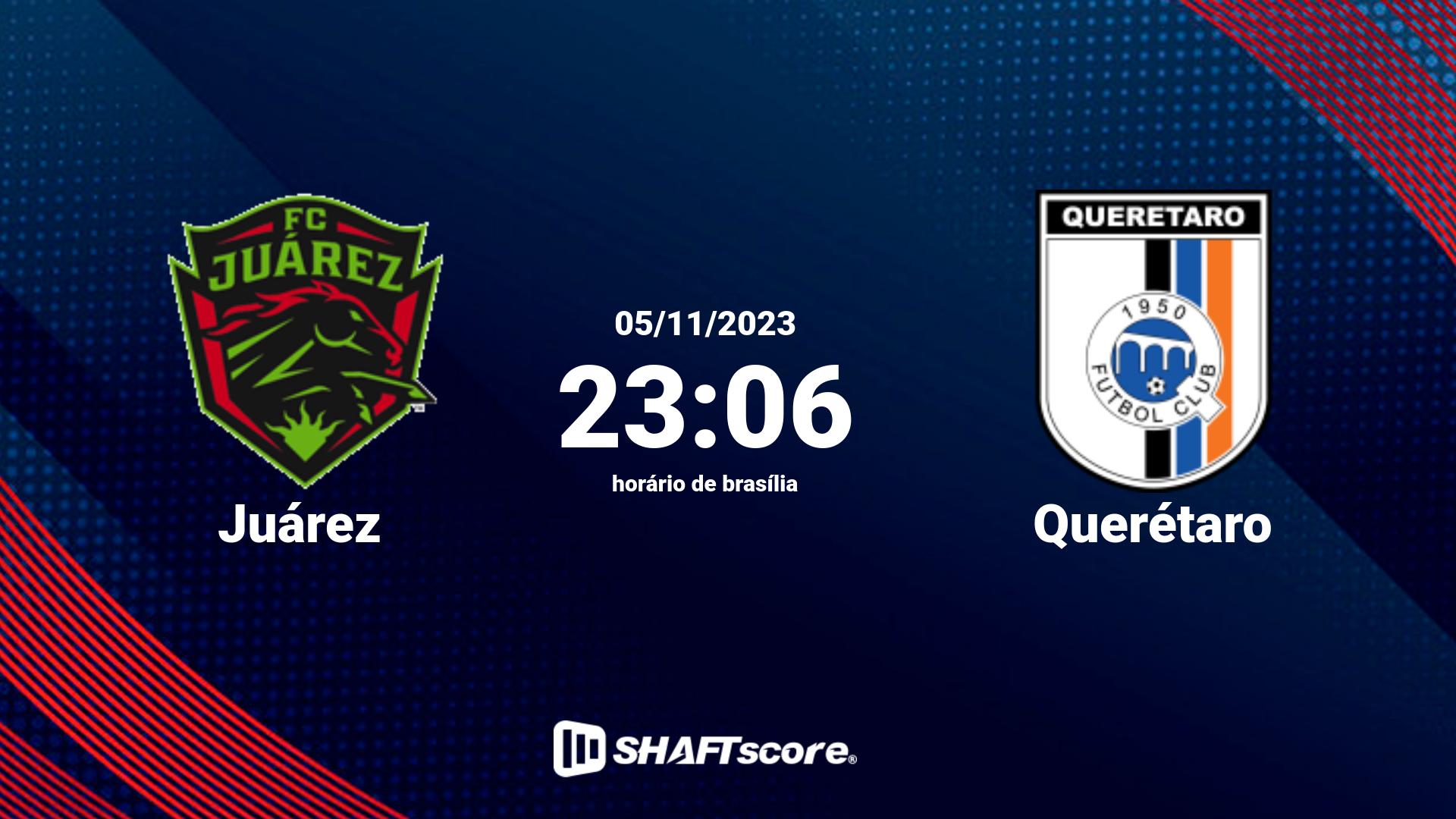 Estatísticas do jogo Juárez vs Querétaro 05.11 23:06