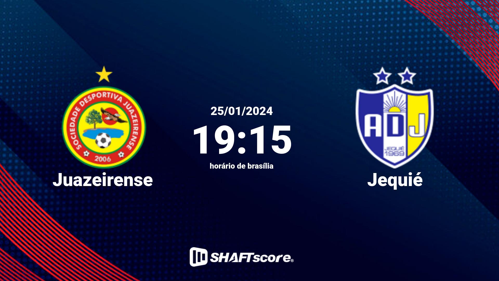 Estatísticas do jogo Juazeirense vs Jequié 25.01 19:15