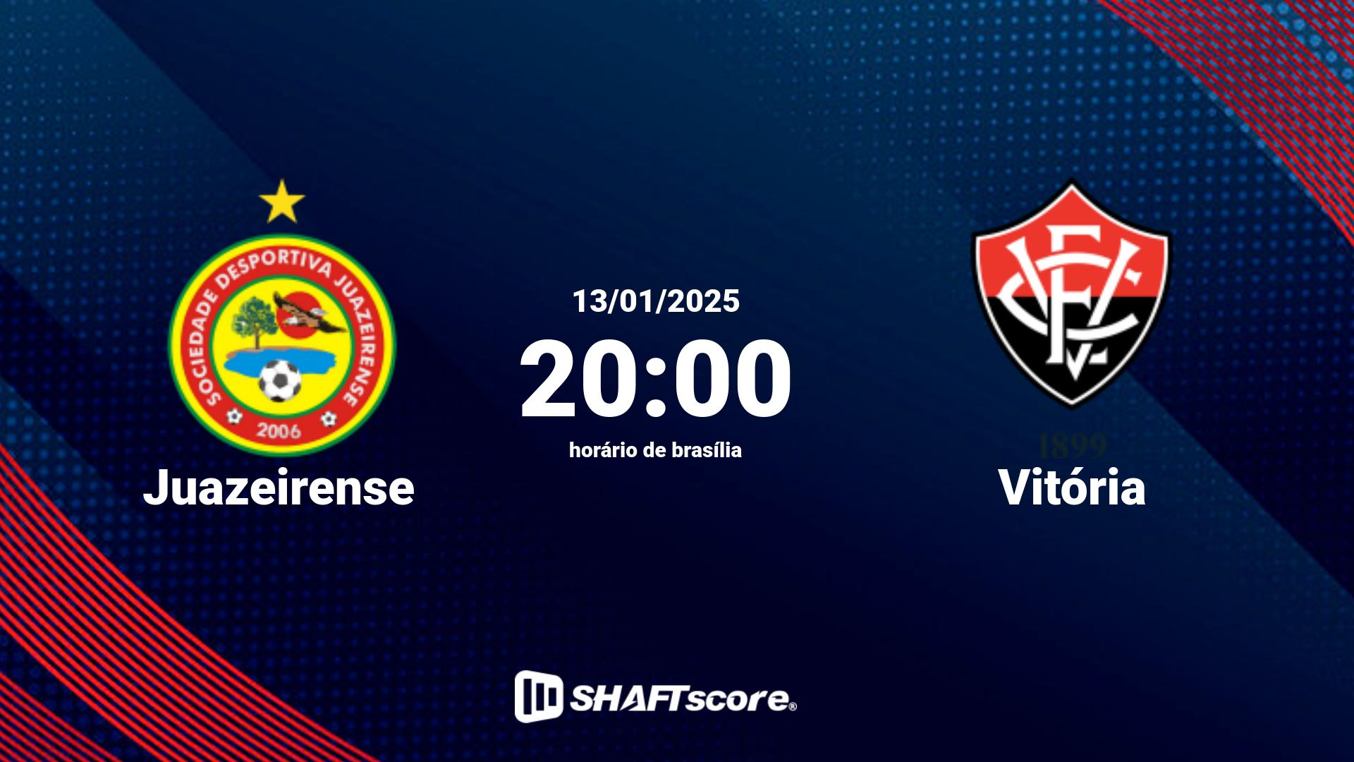 Estatísticas do jogo Juazeirense vs Vitória 13.01 20:00