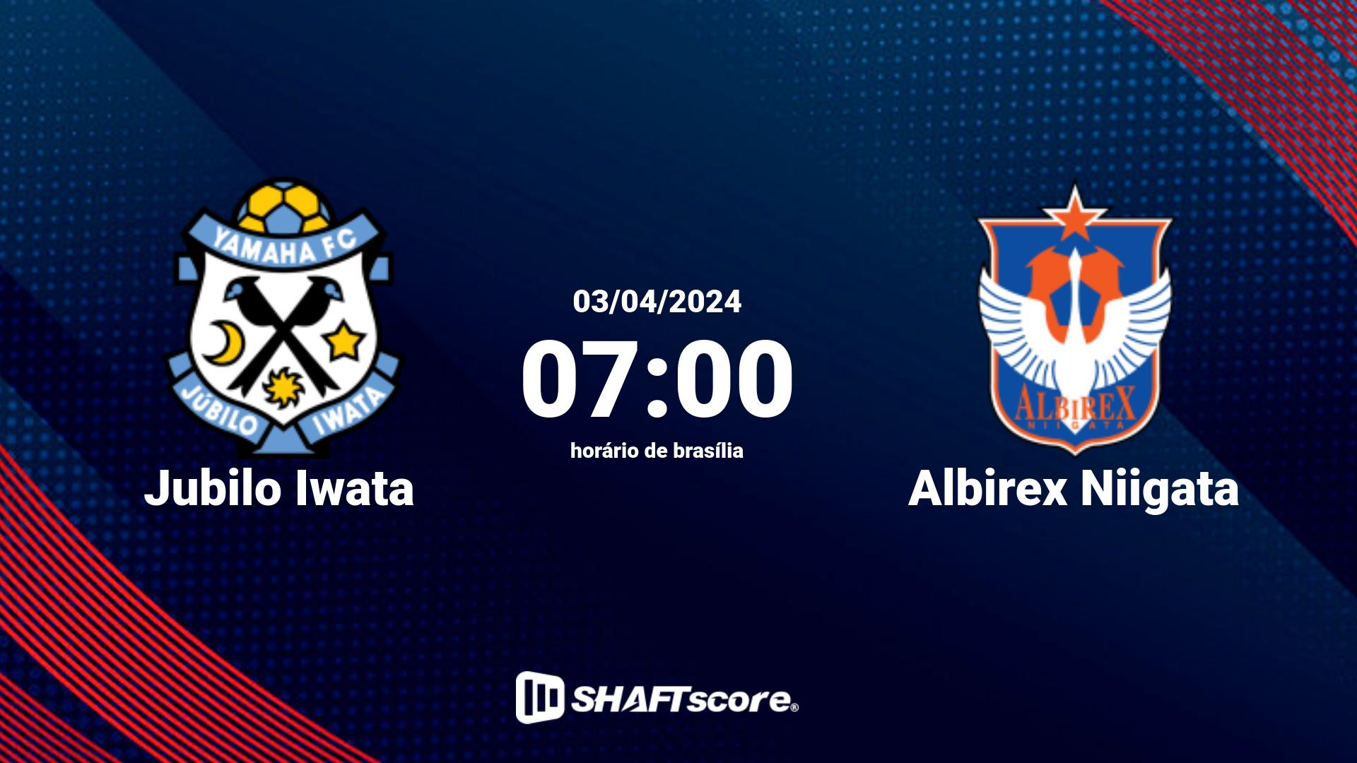 Estatísticas do jogo Jubilo Iwata vs Albirex Niigata 03.04 07:00