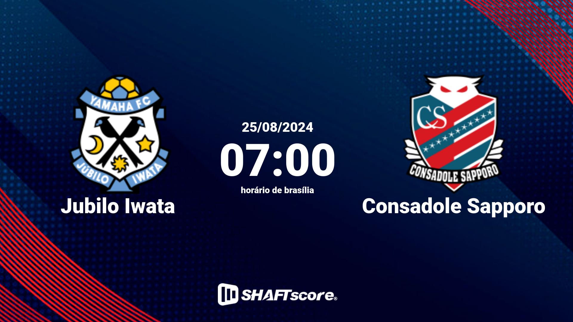 Estatísticas do jogo Jubilo Iwata vs Consadole Sapporo 25.08 07:00