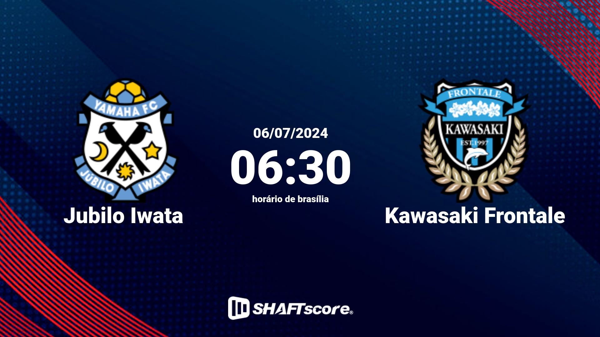 Estatísticas do jogo Jubilo Iwata vs Kawasaki Frontale 06.07 06:30