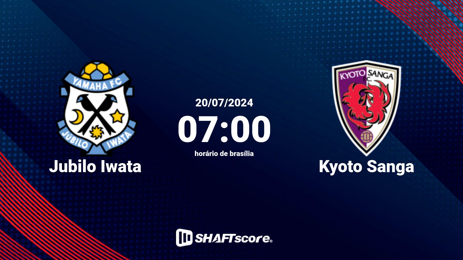 Estatísticas do jogo Jubilo Iwata vs Kyoto Sanga 20.07 07:00