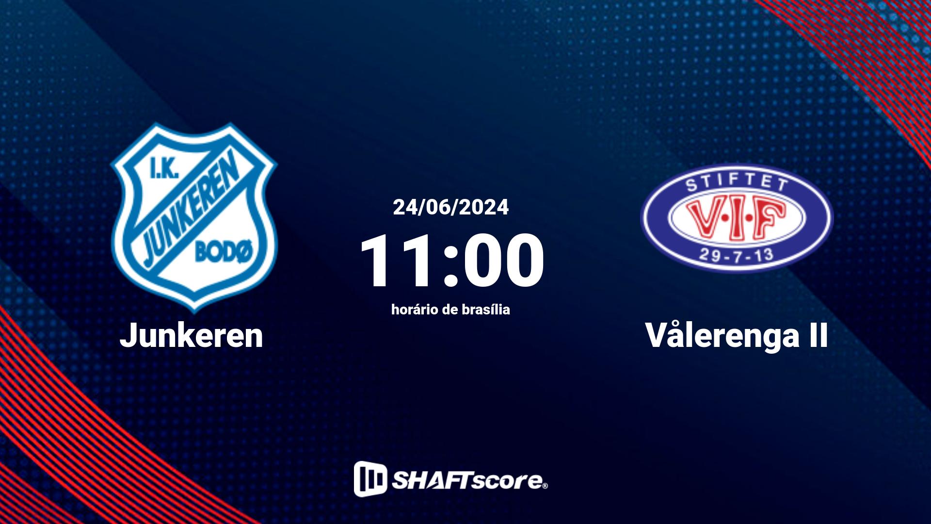 Estatísticas do jogo Junkeren vs Vålerenga II 24.06 11:00