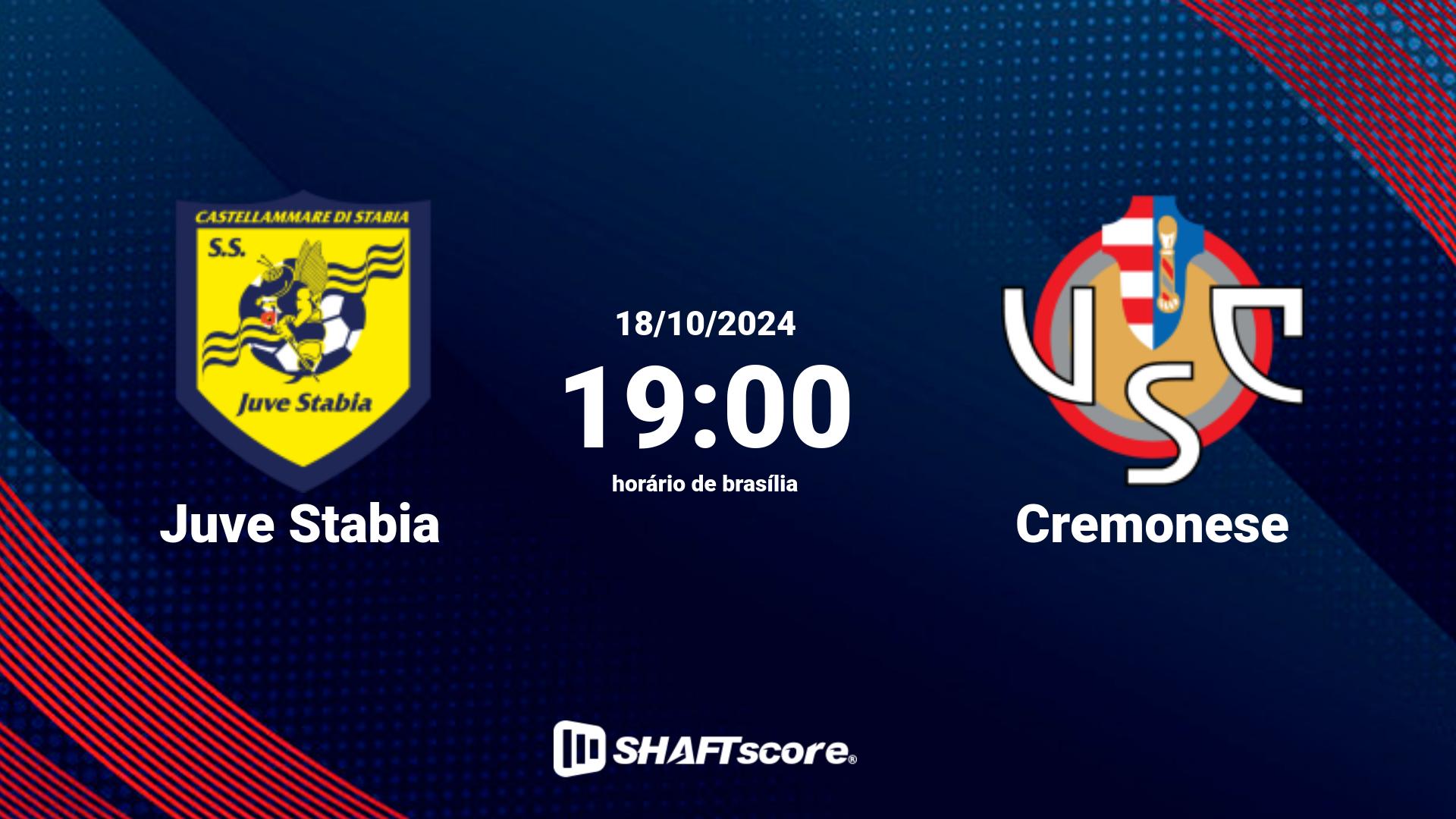 Estatísticas do jogo Juve Stabia vs Cremonese 20.10 10:00