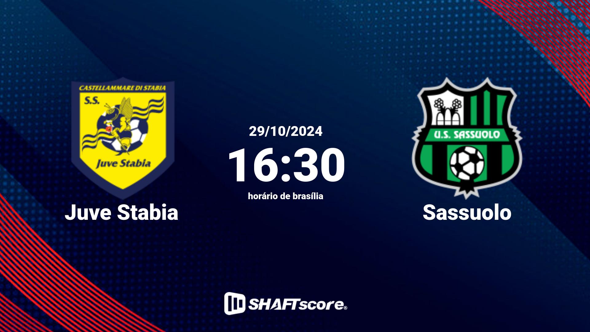 Estatísticas do jogo Juve Stabia vs Sassuolo 29.10 16:30