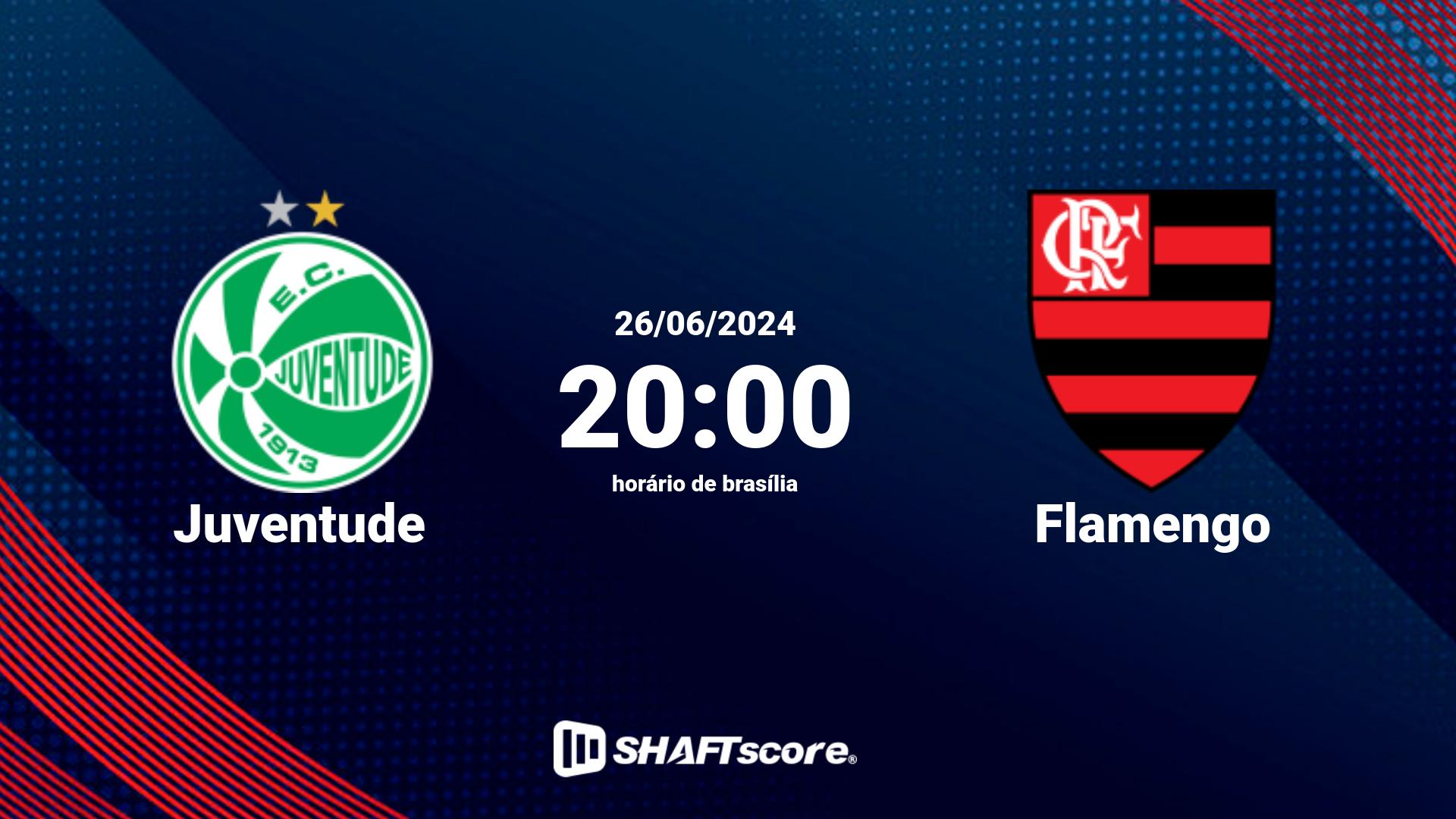 Estatísticas do jogo Juventude vs Flamengo 26.06 20:00