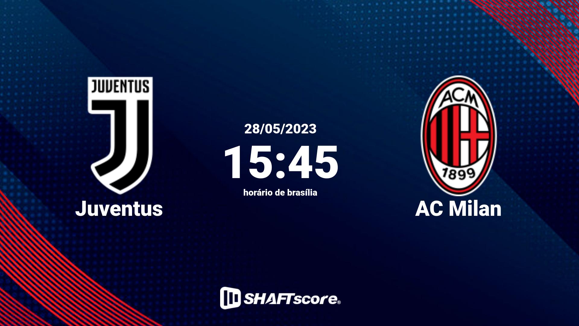 Estatísticas do jogo Juventus vs AC Milan 28.05 15:45