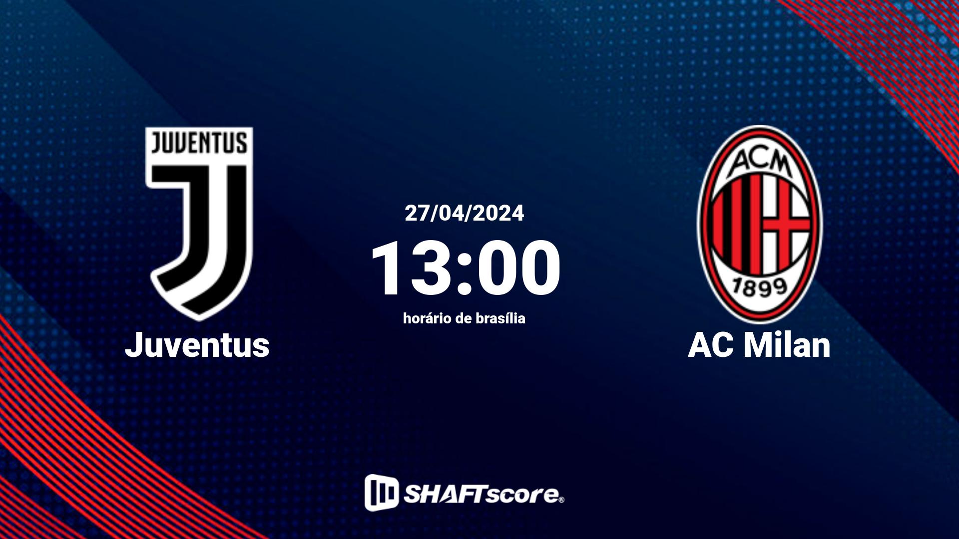 Estatísticas do jogo Juventus vs AC Milan 27.04 13:00