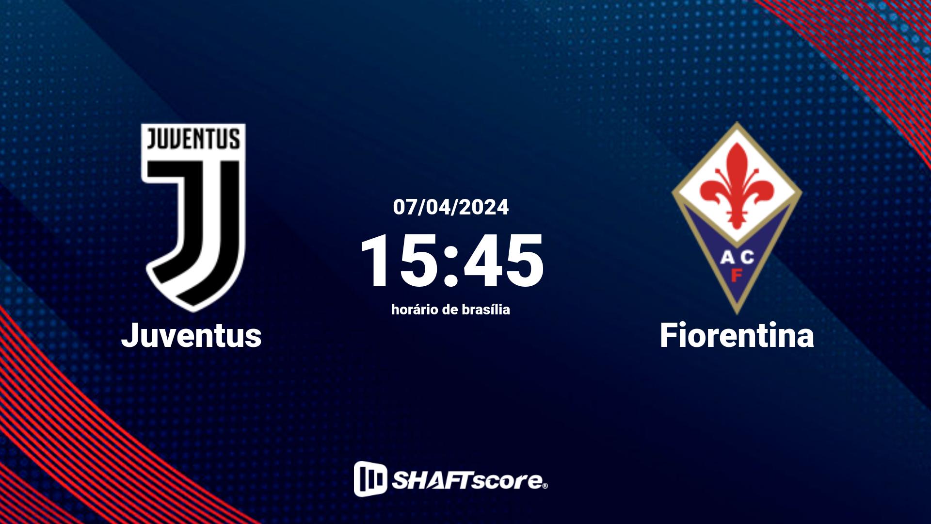 Estatísticas do jogo Juventus vs Fiorentina 07.04 15:45