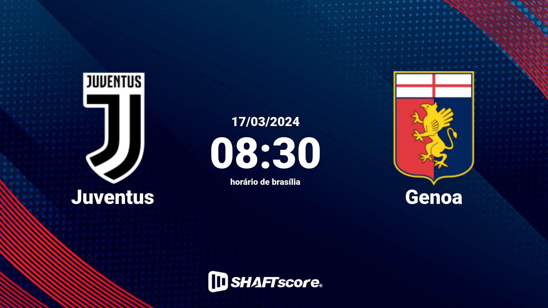 Estatísticas do jogo Juventus vs Genoa 17.03 08:30