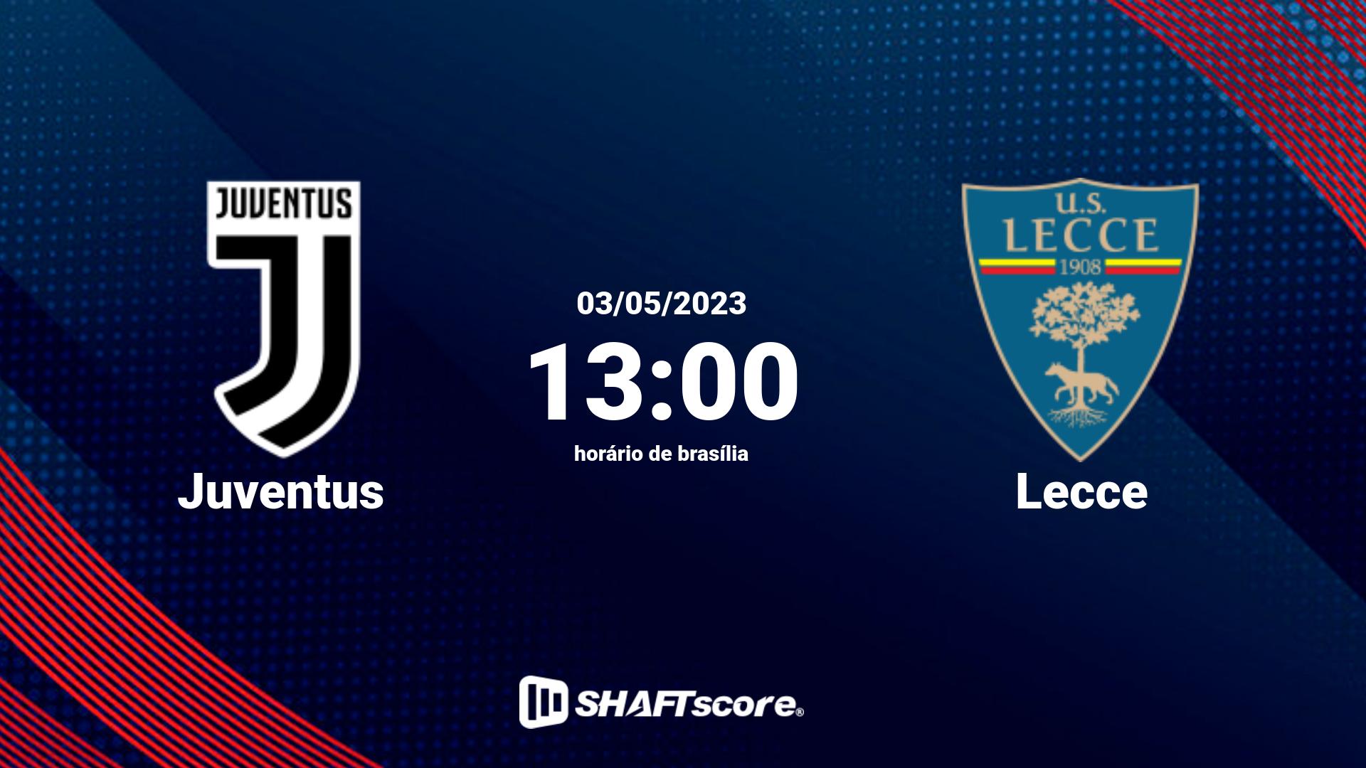 Estatísticas do jogo Juventus vs Lecce 03.05 13:00