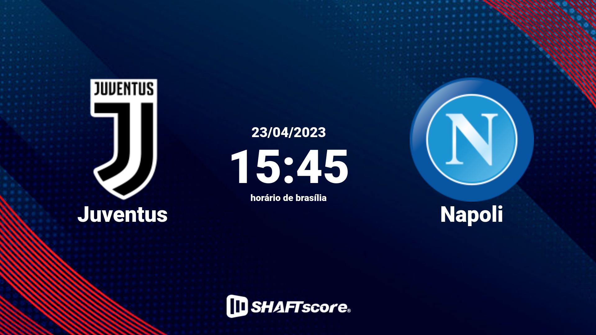 Estatísticas do jogo Juventus vs Napoli 23.04 15:45