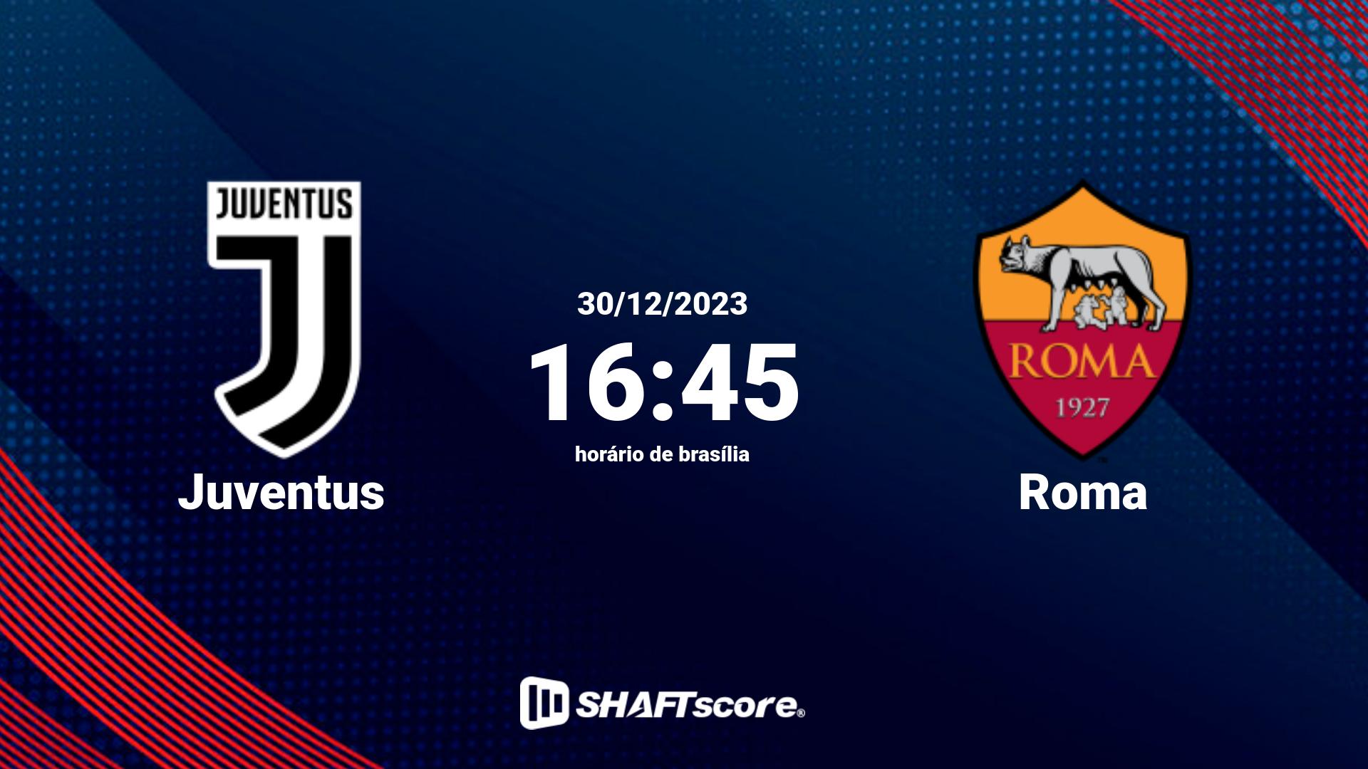 Estatísticas do jogo Juventus vs Roma 30.12 16:45