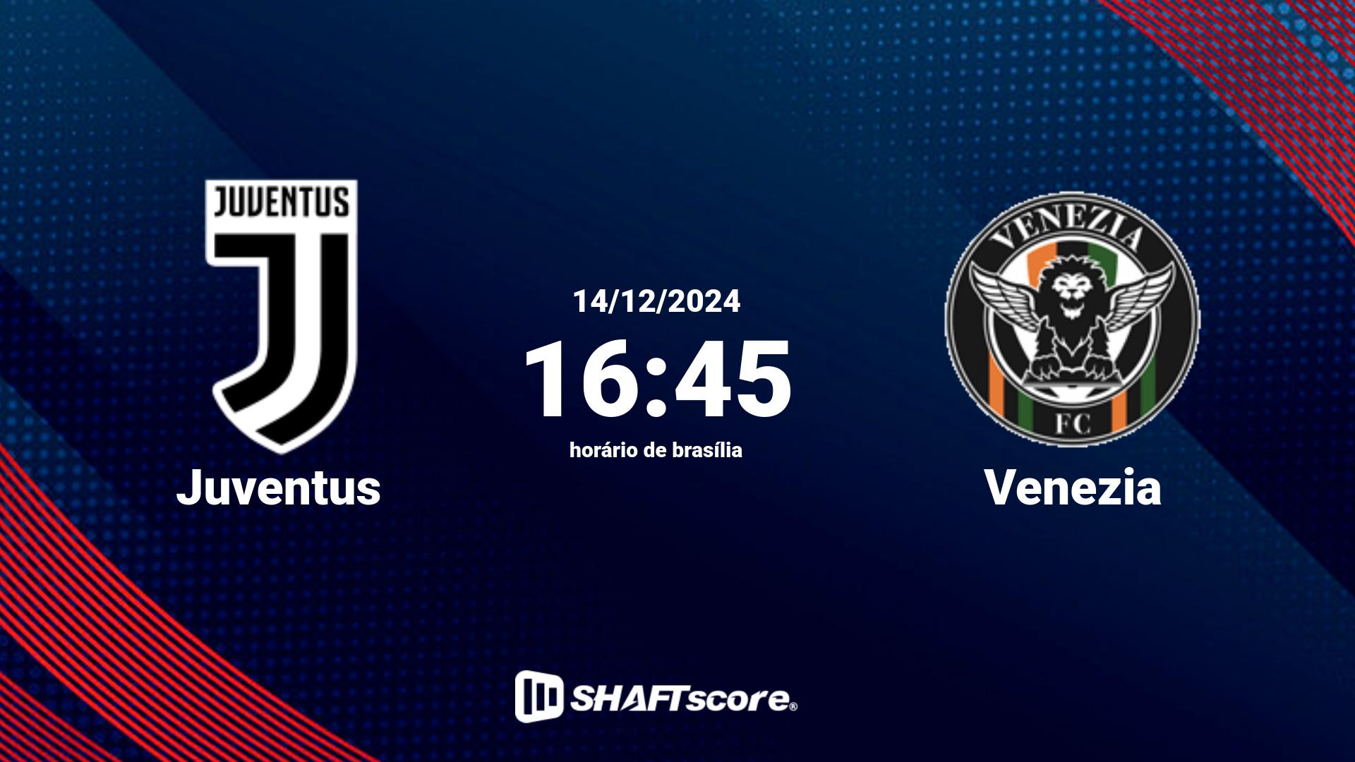 Estatísticas do jogo Juventus vs Venezia 14.12 16:45