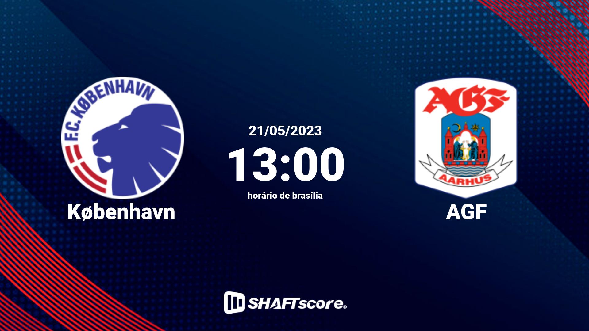 Estatísticas do jogo København vs AGF 21.05 13:00