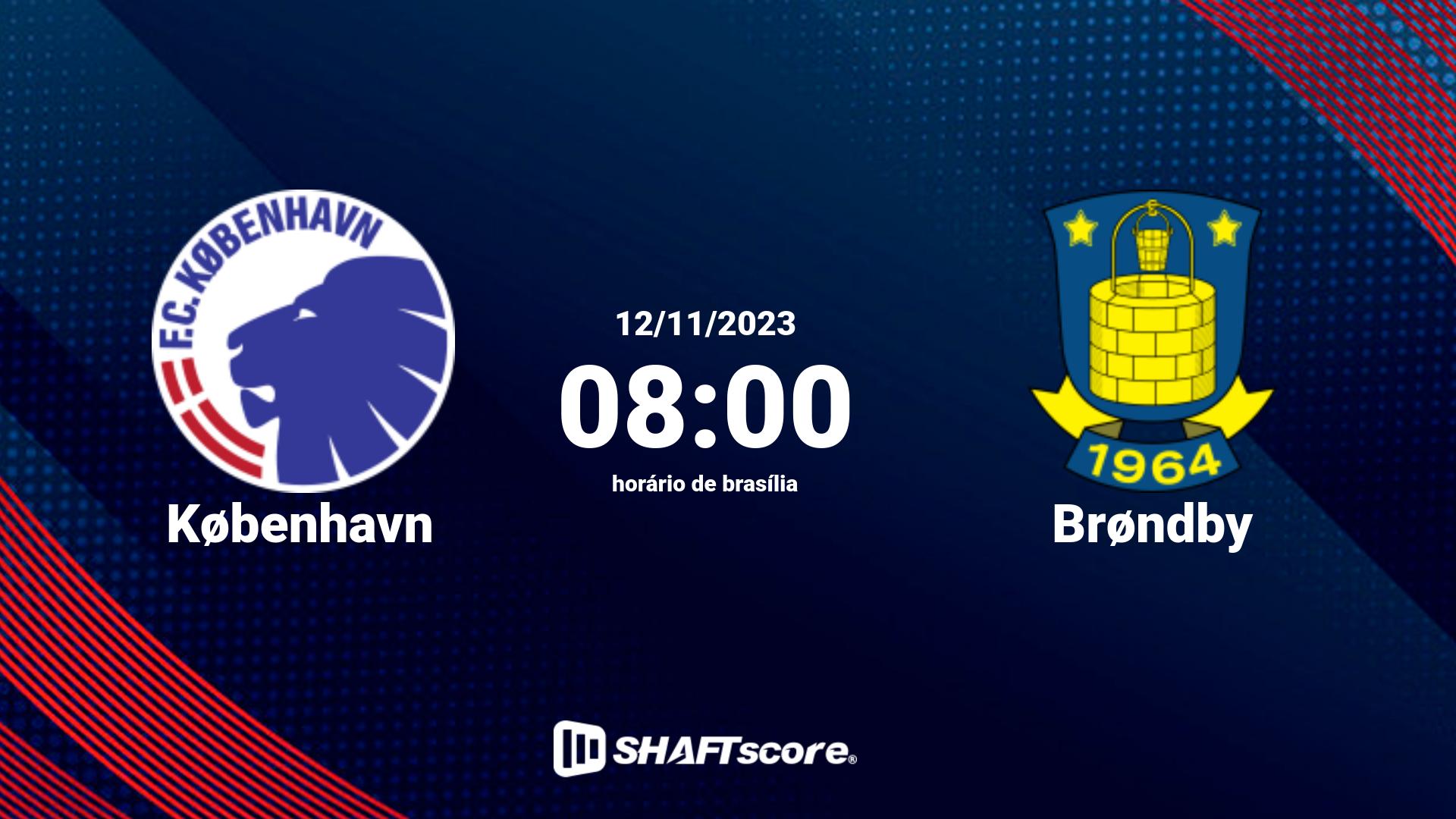 Estatísticas do jogo København vs Brøndby 12.11 08:00