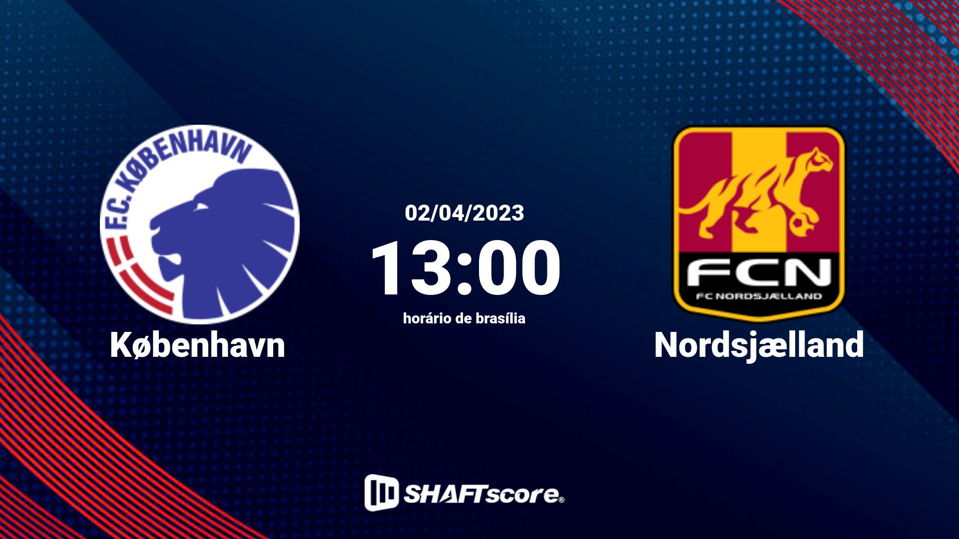 Estatísticas do jogo København vs Nordsjælland 02.04 13:00