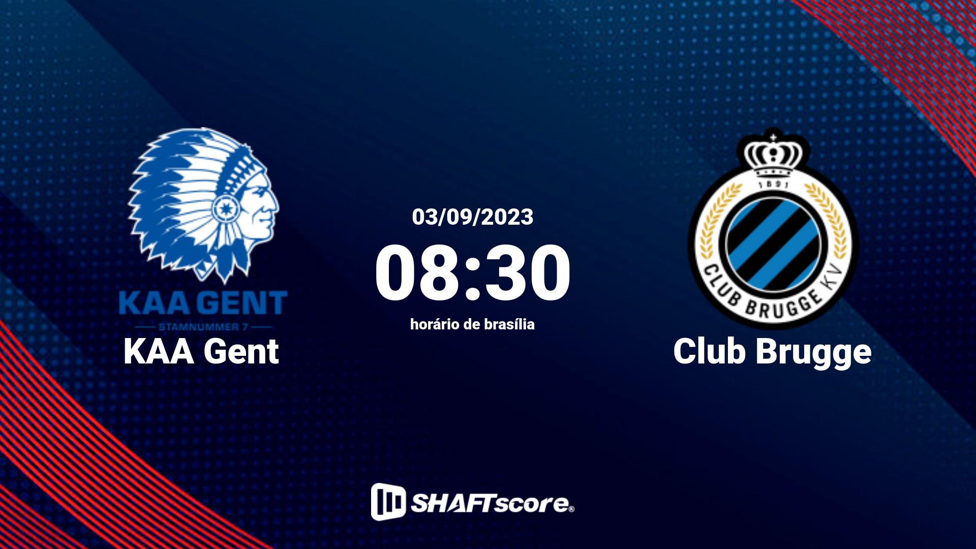 Estatísticas do jogo KAA Gent vs Club Brugge 03.09 08:30