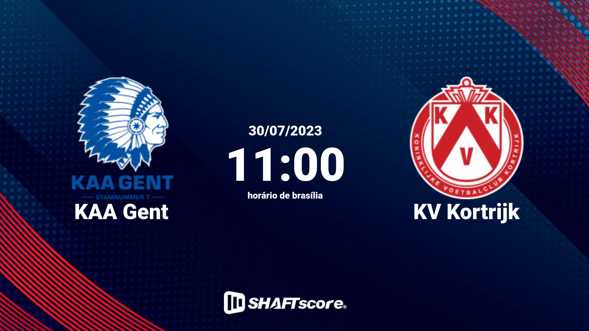 Estatísticas do jogo KAA Gent vs KV Kortrijk 30.07 11:00