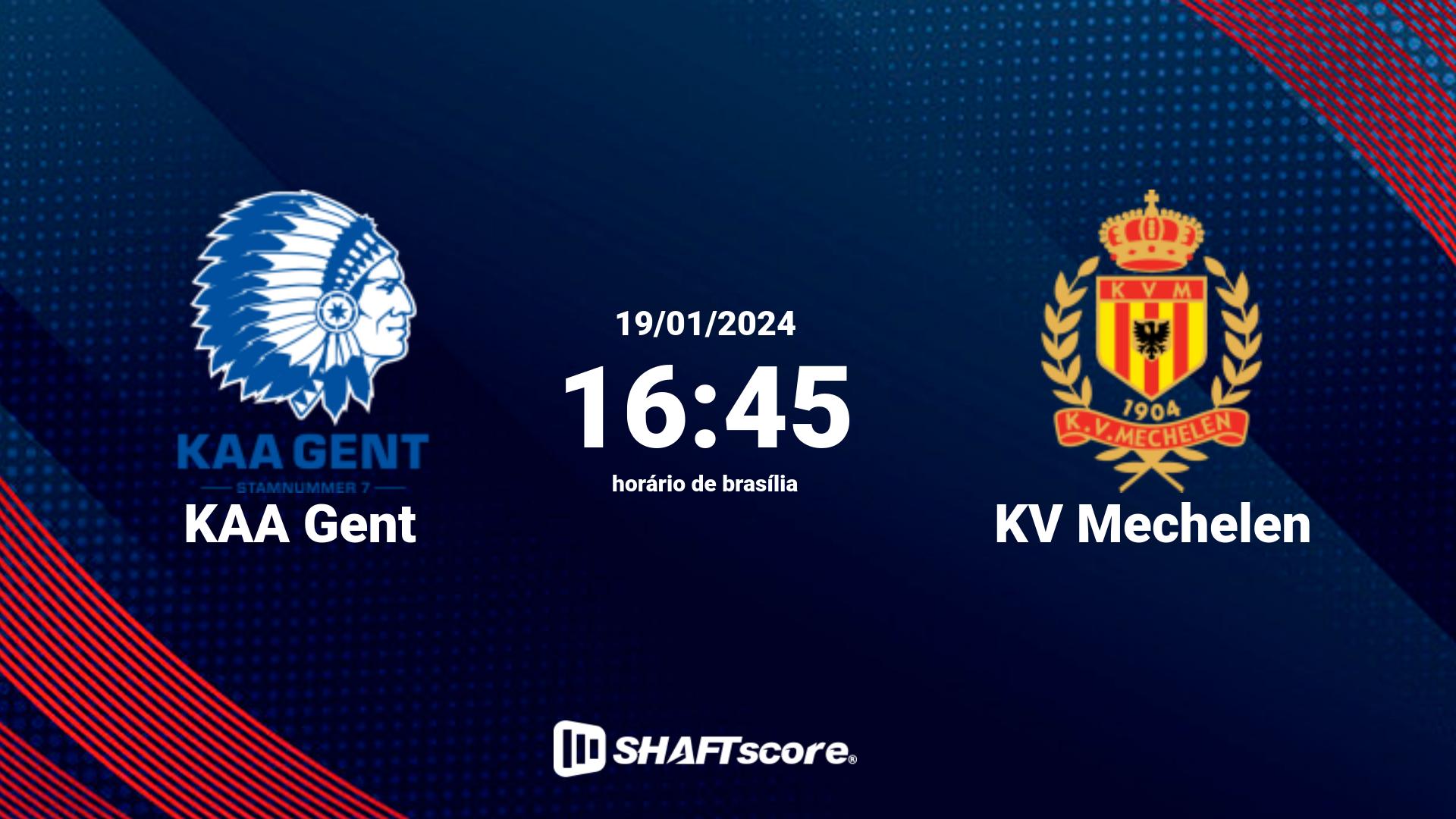 Estatísticas do jogo KAA Gent vs KV Mechelen 19.01 16:45