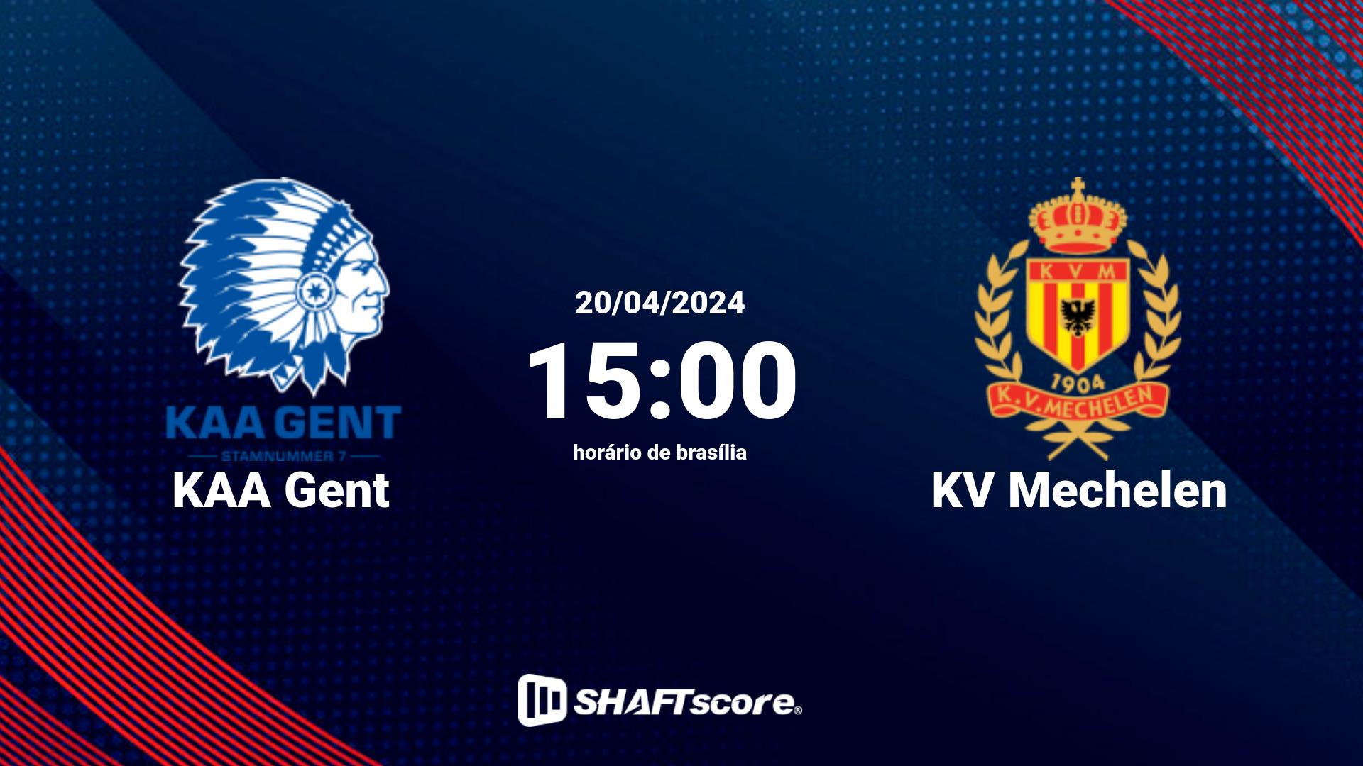 Estatísticas do jogo KAA Gent vs KV Mechelen 20.04 15:00