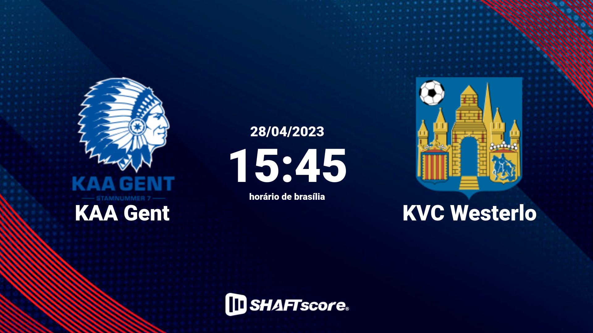 Estatísticas do jogo KAA Gent vs KVC Westerlo 28.04 15:45