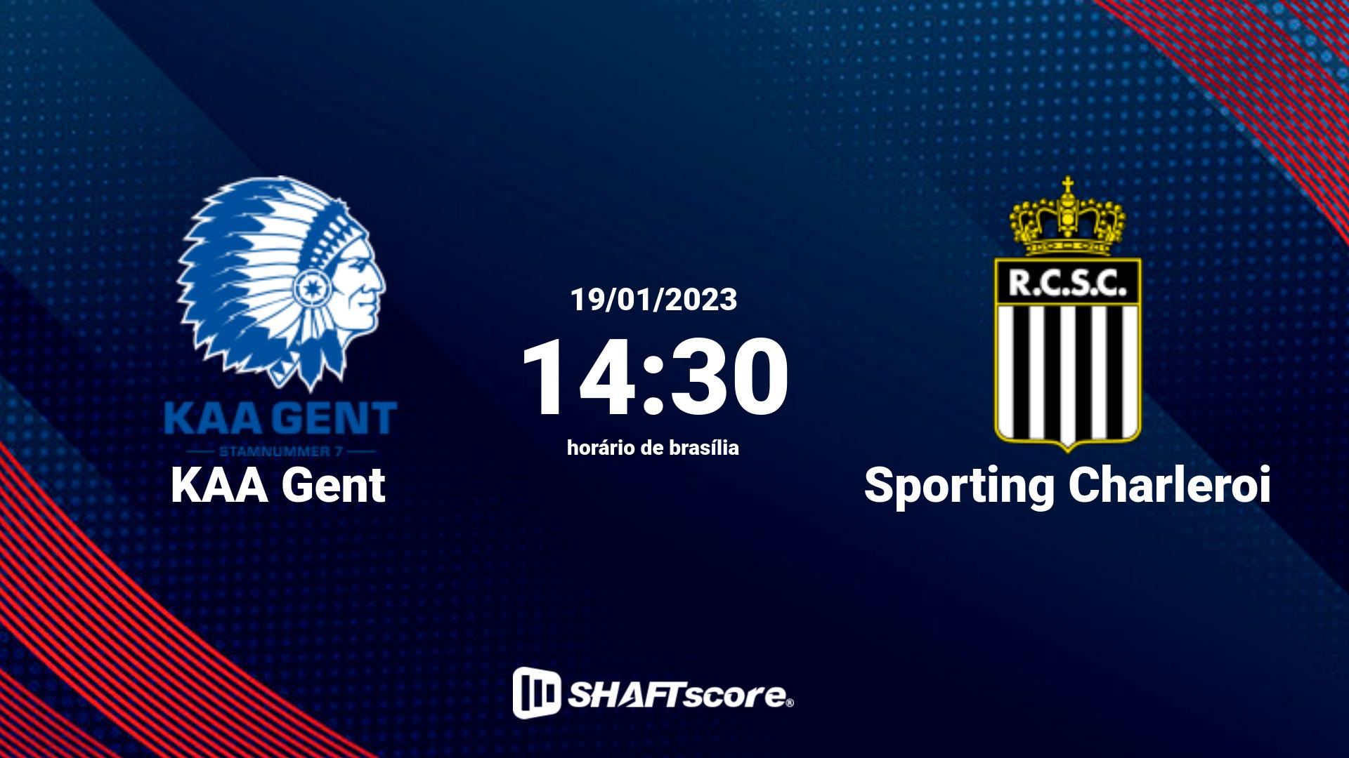 Estatísticas do jogo KAA Gent vs Sporting Charleroi 19.01 14:30