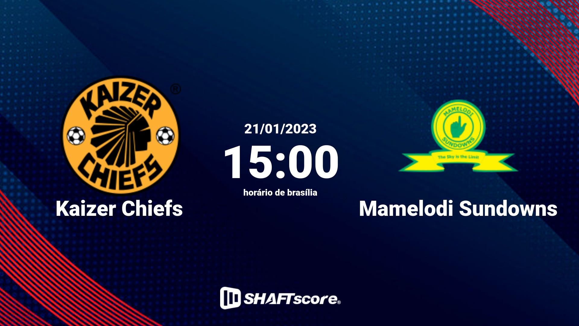 Estatísticas do jogo Kaizer Chiefs vs Mamelodi Sundowns 21.01 15:00