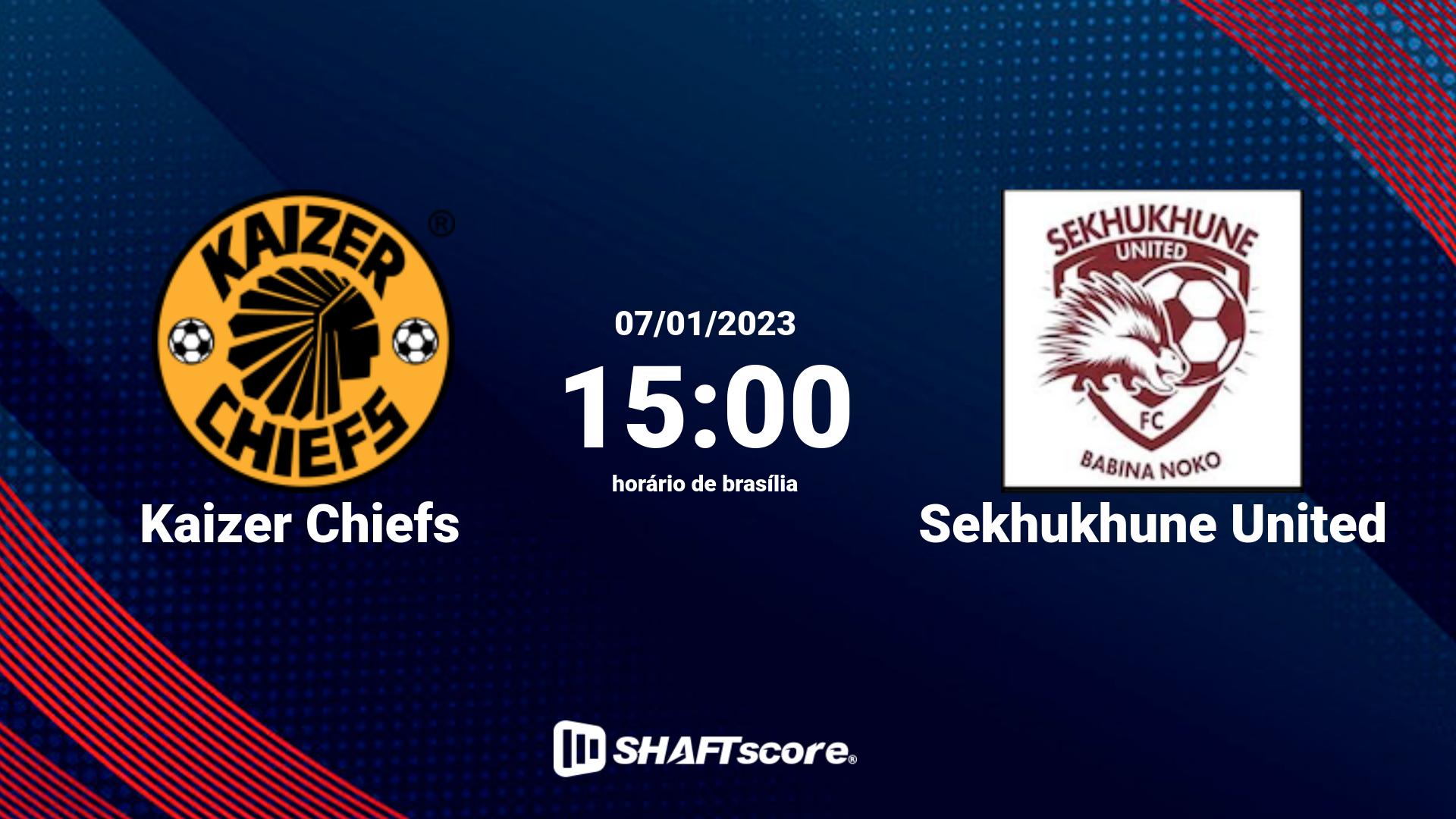 Estatísticas do jogo Kaizer Chiefs vs Sekhukhune United 07.01 15:00