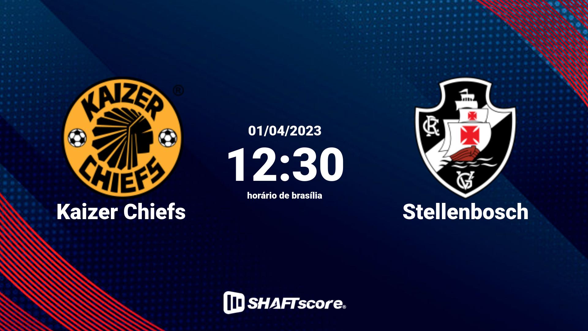 Estatísticas do jogo Kaizer Chiefs vs Stellenbosch 01.04 12:30