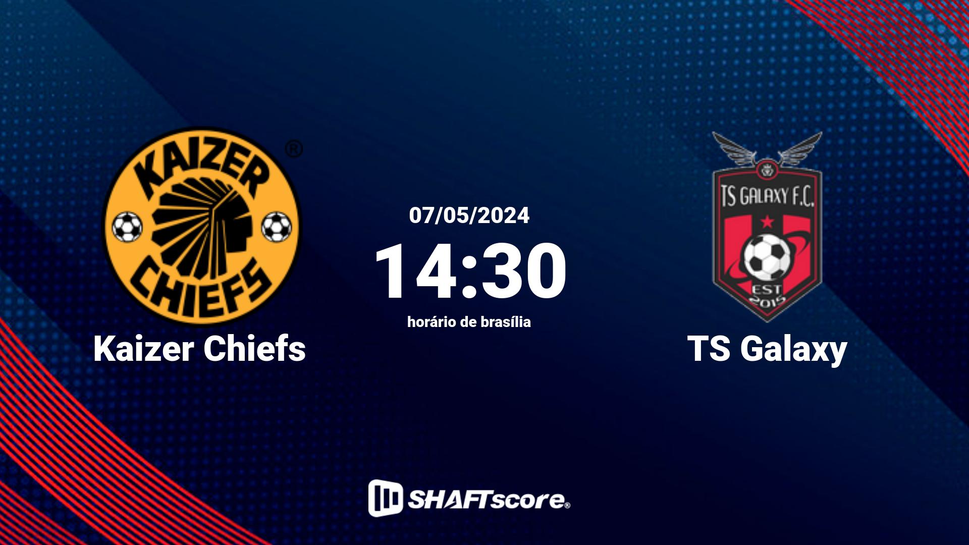 Estatísticas do jogo Kaizer Chiefs vs TS Galaxy 07.05 14:30