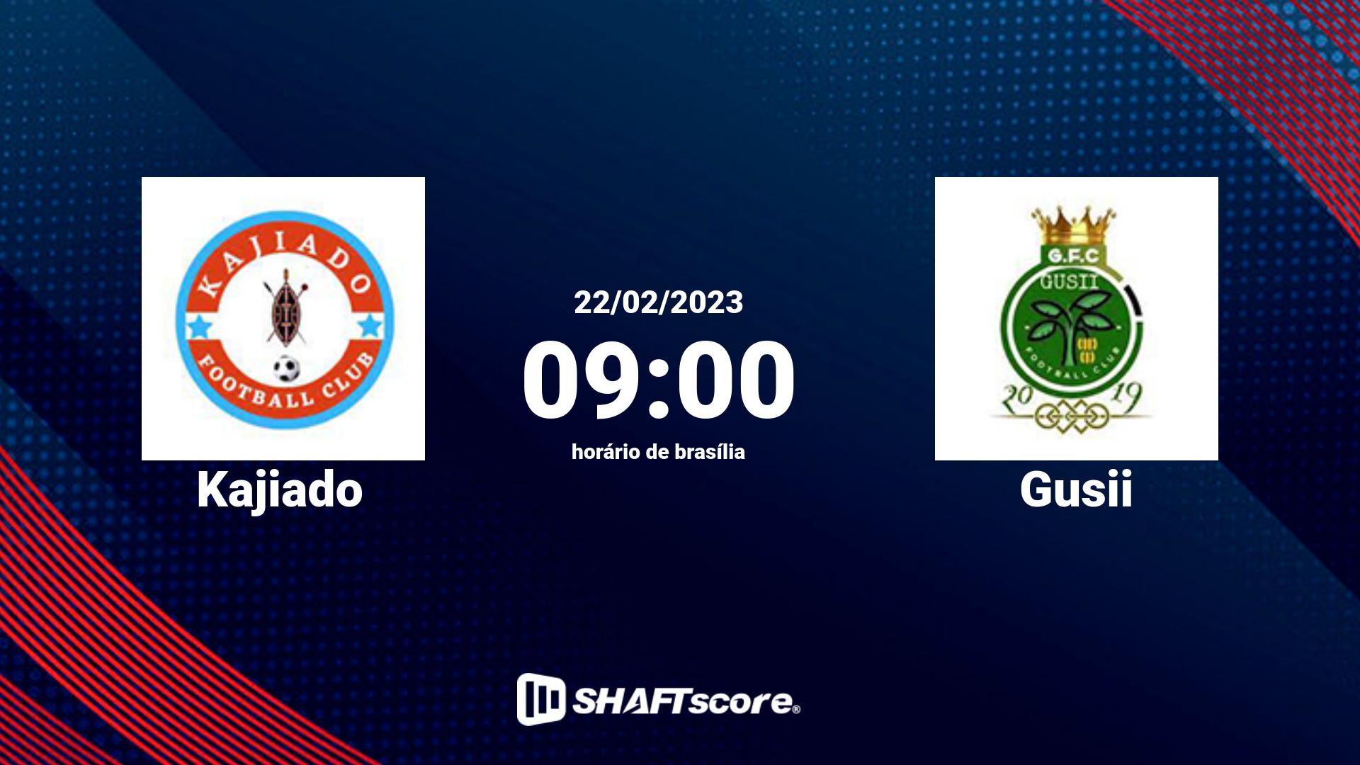 Estatísticas do jogo Kajiado vs Gusii 22.02 09:00