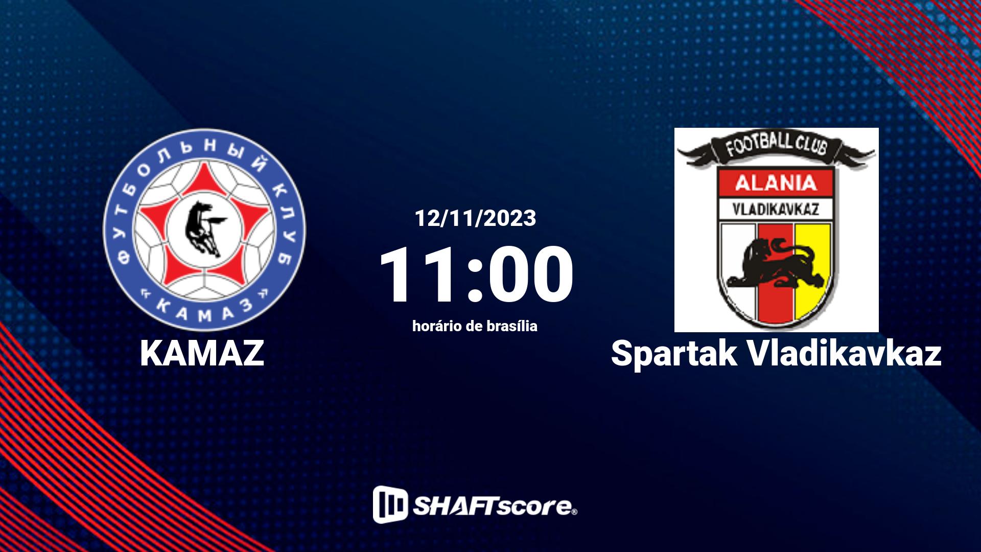 Estatísticas do jogo KAMAZ vs Spartak Vladikavkaz 12.11 11:00