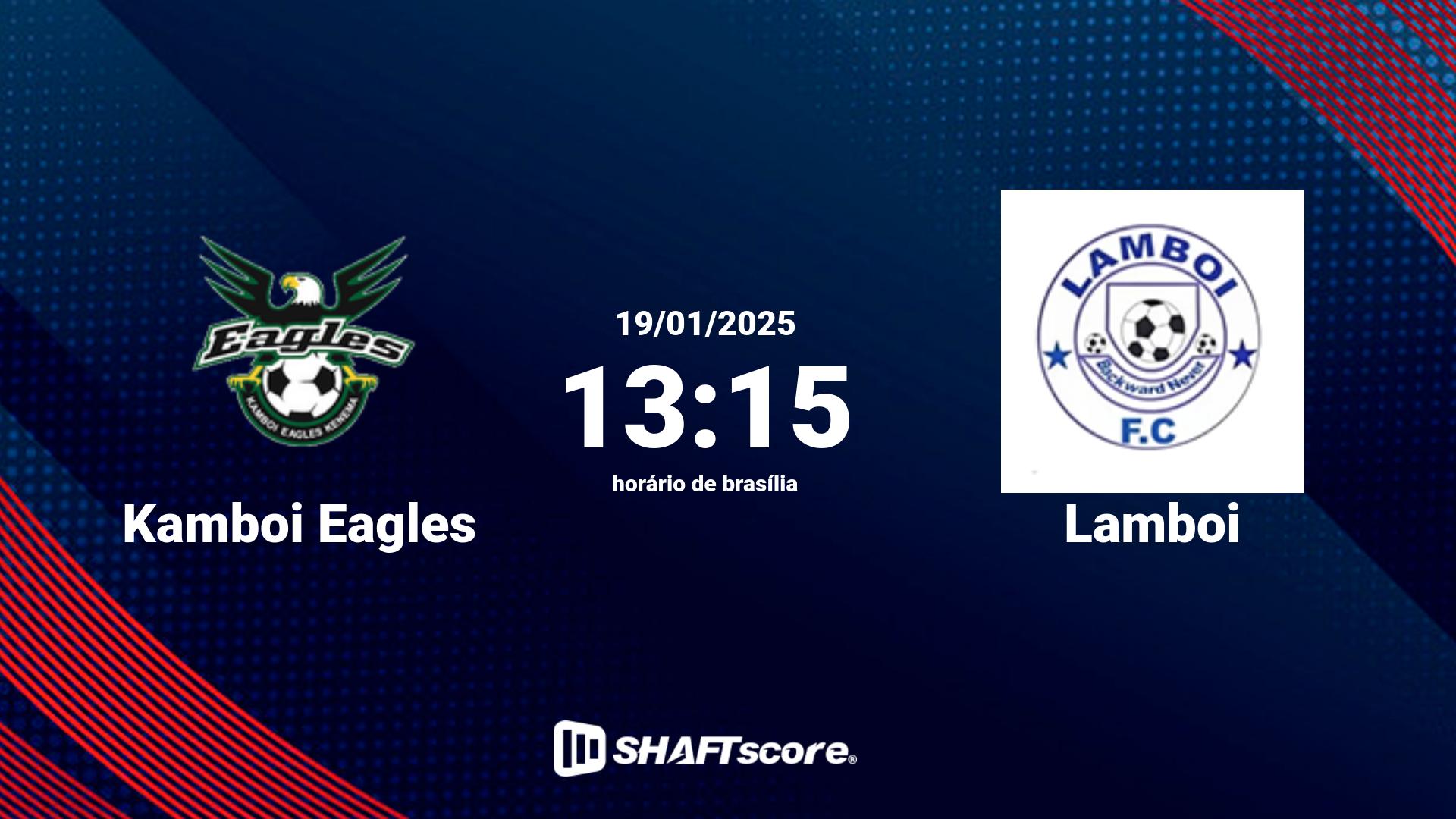 Estatísticas do jogo Kamboi Eagles vs Lamboi 19.01 13:15